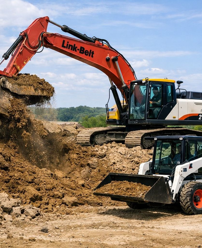 Link‑Belt 210 + Bobcat S740