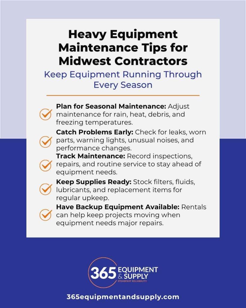 Heavy Equipment Maintenance Tips for Midwest Contractors.