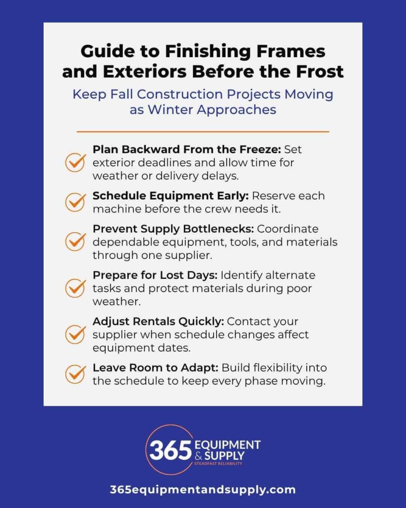 Guide to Finishing Frames and Exteriors Before the Frost.